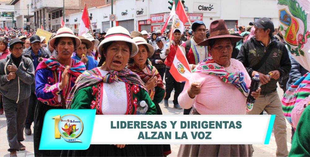 Lideresas y dirigentas viajan a Lima para alzar la voz contra el gobierno ilegítimo de Dina Boluarte